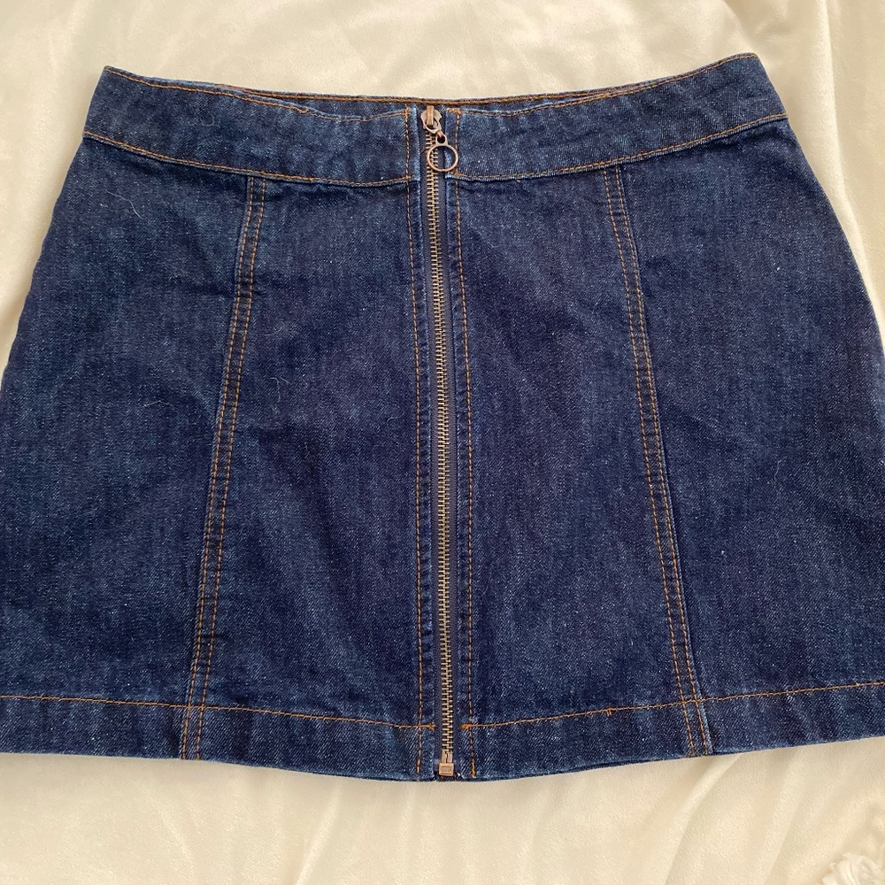 Altar'd State Zip Denim Skirt Small